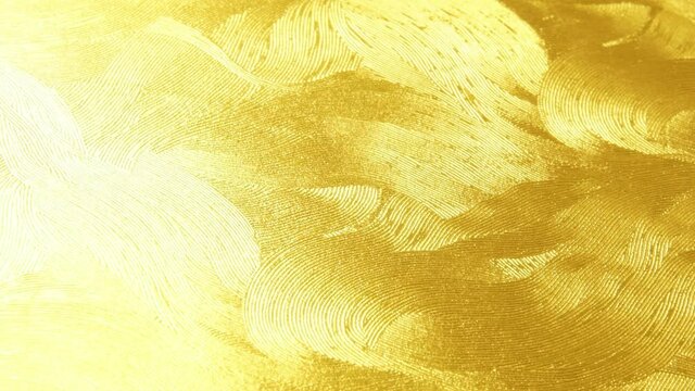 金色の波打つテクスチュア（クローズアップ）
