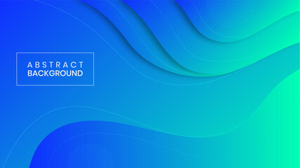 Abstract gradient background design, blue gradient wavy shape for desktop, background design.