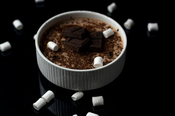 creme brulee with chocolate