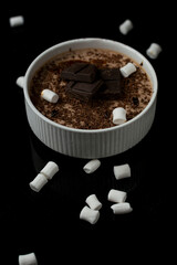 creme brulee with chocolate
