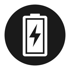 Battery charge indication icon. Vector illustration isolated on white background