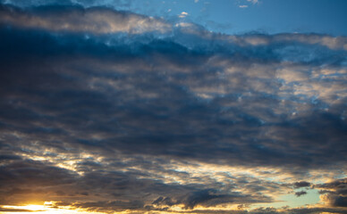 Clouds in the sky at sunset