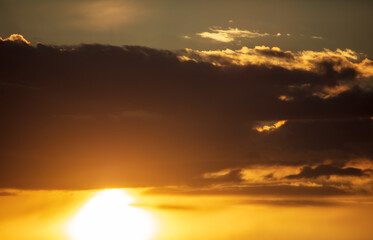 Clouds in the sky at sunset