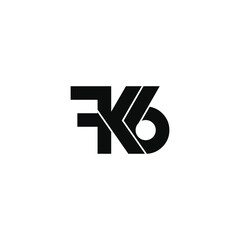 fk6 letter original monogram logo design