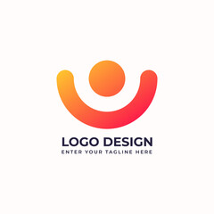 Creative people logo vector design