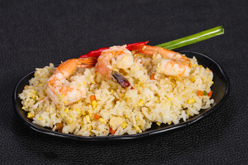 Thai style fried rice with prawn