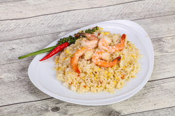 Thai style fried rice with prawn