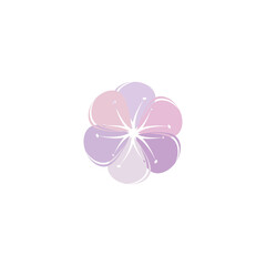 Beauty icon flowers design illustration