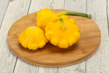 Fresh ripe tasty patisson ready for cooking