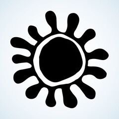 Corono virus bacterium. Vector drawing