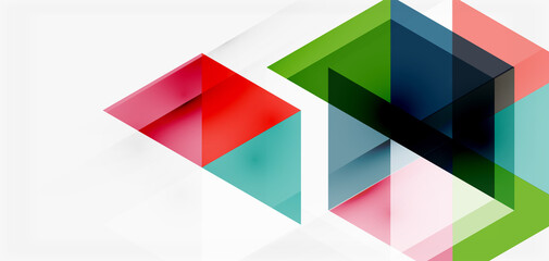 Geometric abstract background, mosaic triangle and hexagon shapes. Trendy abstract layout template for business or technology presentation, internet poster or web brochure cover, wallpaper