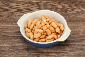 White beans kidney in the bowl