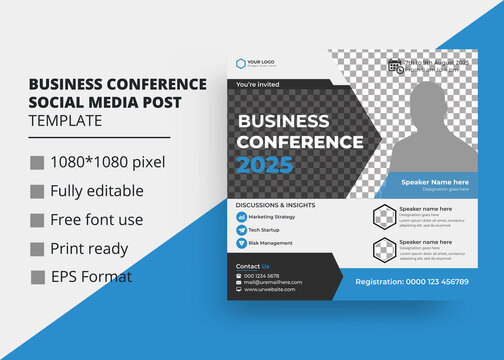 Business Conference Social Media Post Template