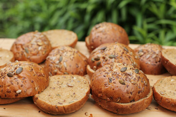Round brown bread