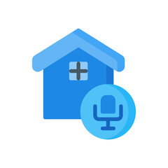 home podcast icon in flat style. vector illustration for graphic design, website, UI isolated on white backgroun. EPS 10