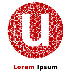 u Logo Pointillism