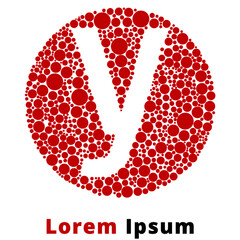 y Logo Pointillism