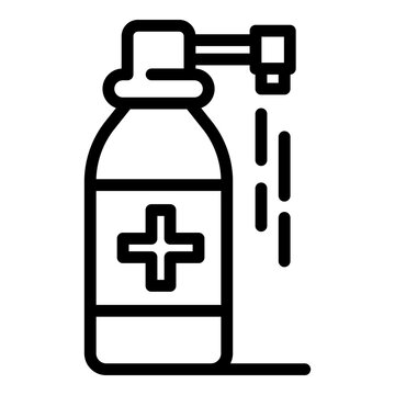 Medicinal spray icon. Outline medicinal spray vector icon for web design isolated on white background