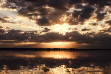 Sunset at the river