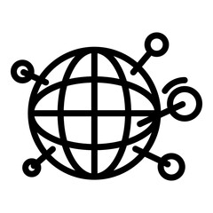 Infected covid regions icon. Outline infected covid regions vector icon for web design isolated on white background