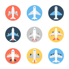 Airplane Designs Flat Icons Pack