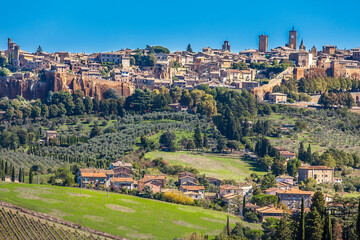 View of the city of Orvieto in the province of Terni in Umbria Italy