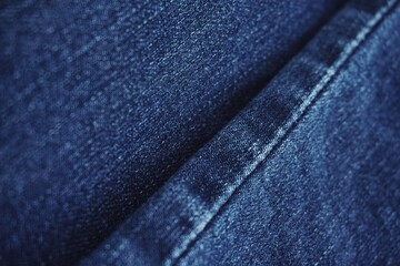 Close up of jeans fabric in a jeans pant. Jeans fabric texture.