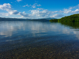 屈斜路湖, 湖, 雲, 風景, 反射, 夕焼け, 水, 自然,