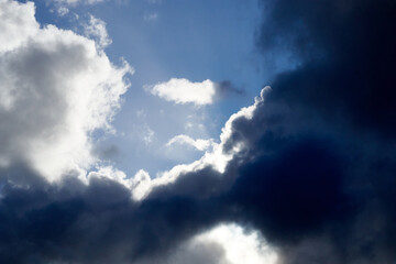 Naklejka na ściany i meble Ciel nuageux par temps d'orage