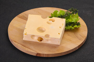Maasdam cheese brick