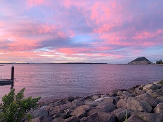 sunset over the sea Mount Maunganui