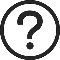 Question mark flat icon for apps and websites