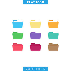 Folder icon vector design template