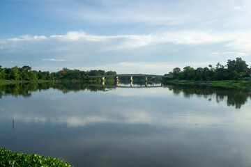 Bridge over the river in Chet Samet District Ratchaburi , Thailand