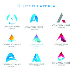 logo design for the initials letter A