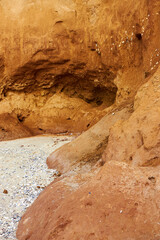 Clay cliff fragment on the seashore