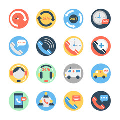 Fototapeta premium Customer Services, Helpline and Customer Support Icons