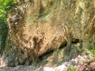 a cave in the mountains