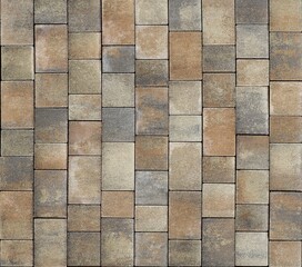 Brown and gray rustic style tiles for outdoor floorings and sidewalk. Background and texture.