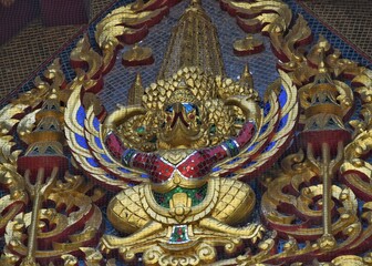 thai style art painting on wall