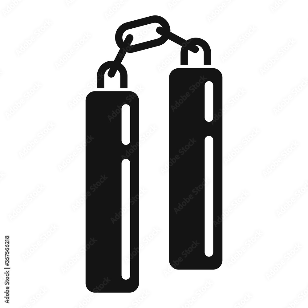 Poster nunchuck icon. simple illustration of nunchuck vector icon for web design isolated on white backgrou