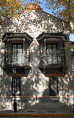 A typical Shikumen building in the Xintiandi area of Shanghai, China. Shikumen houses are typical...
