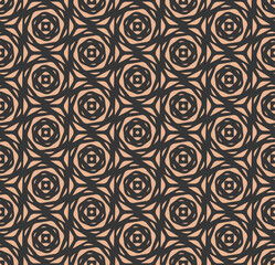 Continuous Modern Vector 1920 Design Texture. Repeat Geometric Graphic Circular Texture Pattern. Golden Monochrome Dark Repeat 