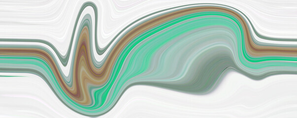Fototapeta premium Background brown and green. Sea wave illustration. Beautiful texture in a modern style.