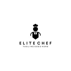 Modern chef restaurant icon design logo concept template