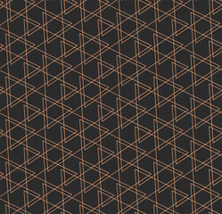 Repetitive Vintage Vector Cell Repetition Pattern. Seamless Tileable Graphic, Geo Decor Texture. Golden Minimal Diagonal, Shapes 