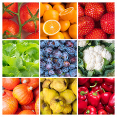 Fruits and Vegetables, Healthy food backgrounds