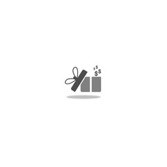 Gift box logo icon template