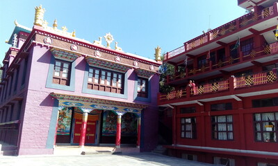 Fototapeta na wymiar An Indian Buddhist Monastery (Tibetan Buddhist)
