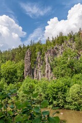 Svatošské skály - Rocks natural monument in the romantic valley of the Teplá River near the...